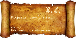 Mojszin Lavínia névjegykártya